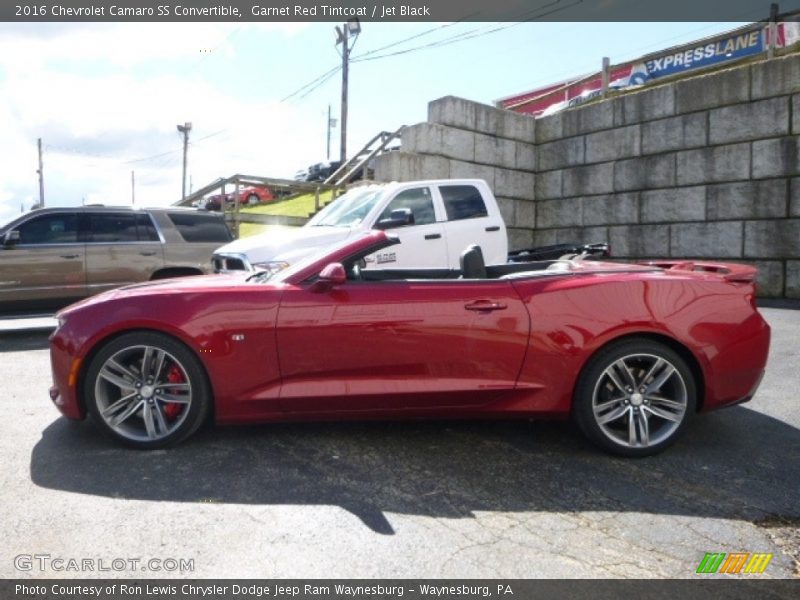 Garnet Red Tintcoat / Jet Black 2016 Chevrolet Camaro SS Convertible