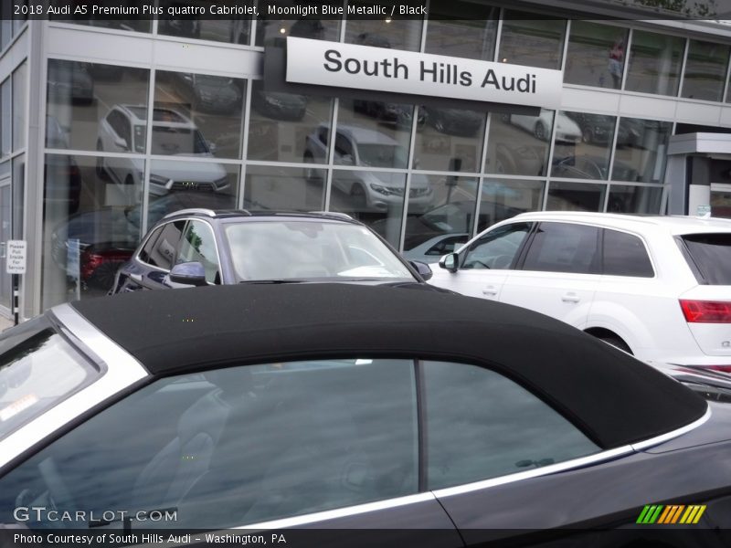 Moonlight Blue Metallic / Black 2018 Audi A5 Premium Plus quattro Cabriolet
