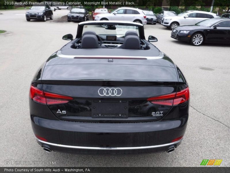 Moonlight Blue Metallic / Black 2018 Audi A5 Premium Plus quattro Cabriolet