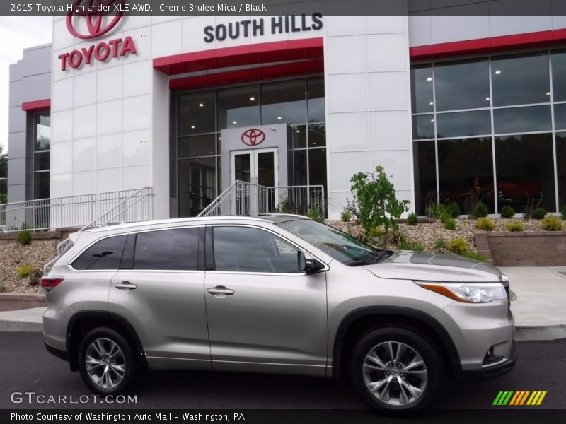 Creme Brulee Mica / Black 2015 Toyota Highlander XLE AWD