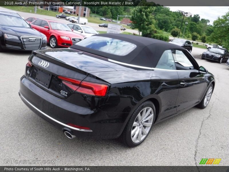 Moonlight Blue Metallic / Black 2018 Audi A5 Premium Plus quattro Cabriolet