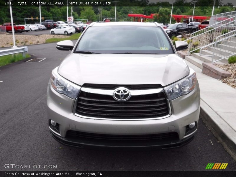 Creme Brulee Mica / Black 2015 Toyota Highlander XLE AWD