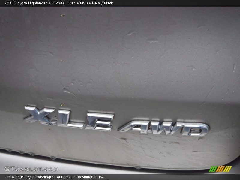 Creme Brulee Mica / Black 2015 Toyota Highlander XLE AWD