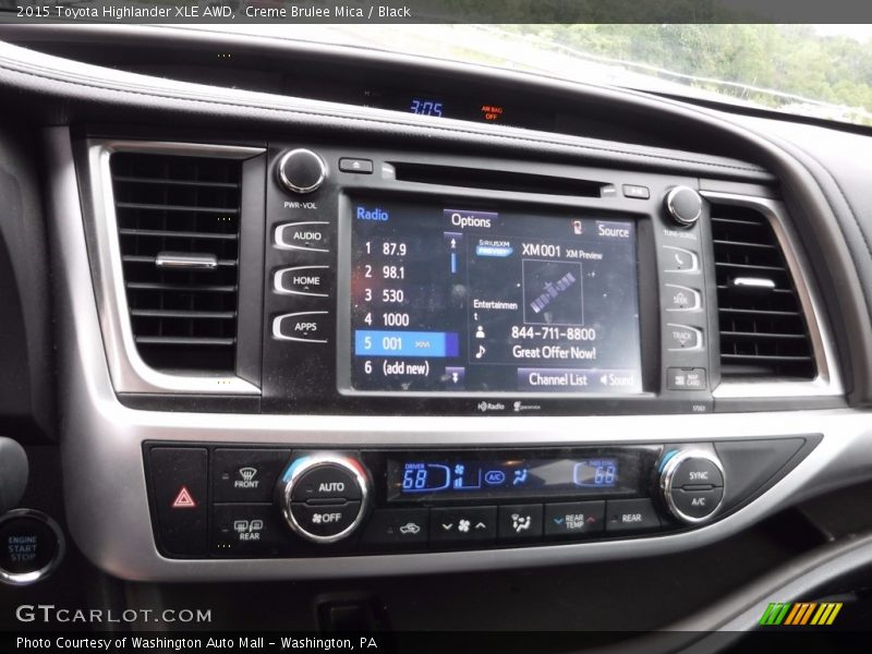 Creme Brulee Mica / Black 2015 Toyota Highlander XLE AWD