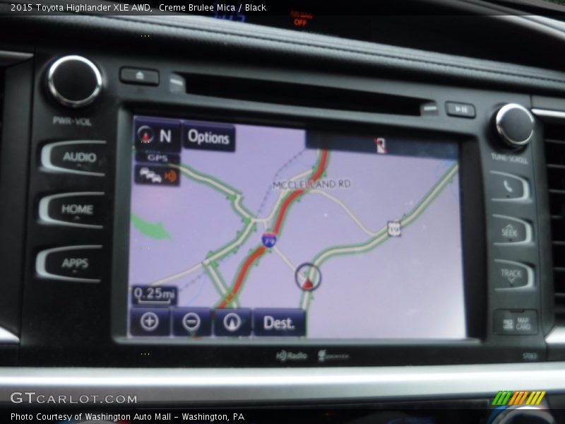 Creme Brulee Mica / Black 2015 Toyota Highlander XLE AWD