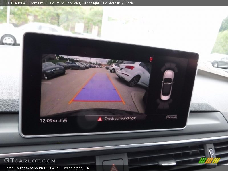 Moonlight Blue Metallic / Black 2018 Audi A5 Premium Plus quattro Cabriolet