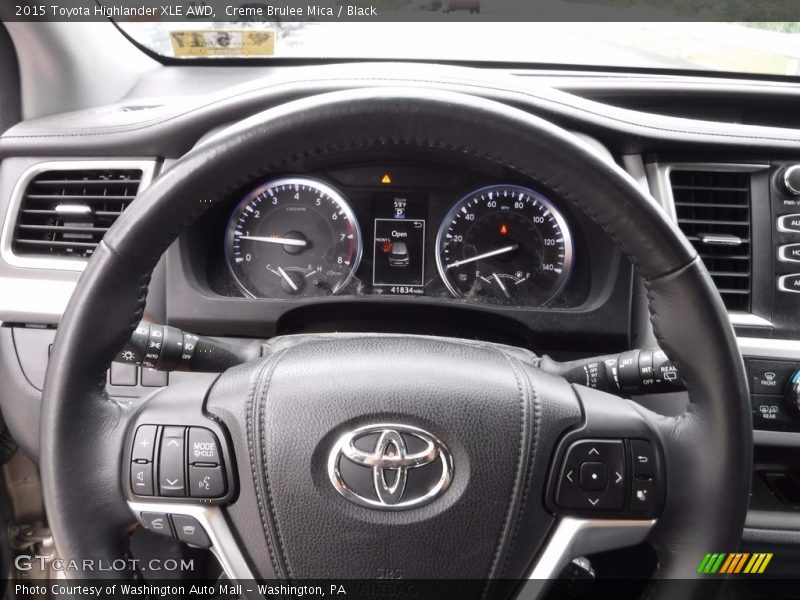 Creme Brulee Mica / Black 2015 Toyota Highlander XLE AWD