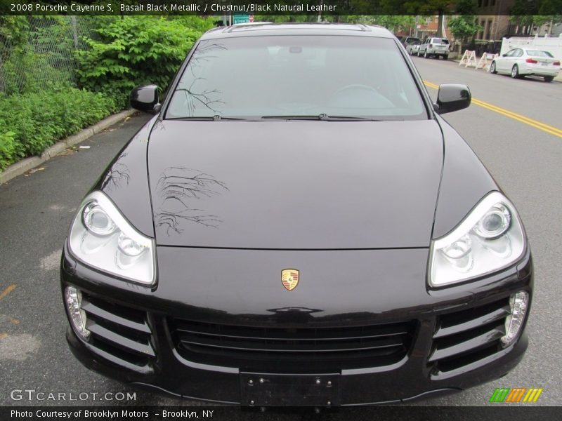 Basalt Black Metallic / Chestnut/Black Natural Leather 2008 Porsche Cayenne S