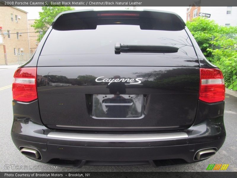 Basalt Black Metallic / Chestnut/Black Natural Leather 2008 Porsche Cayenne S