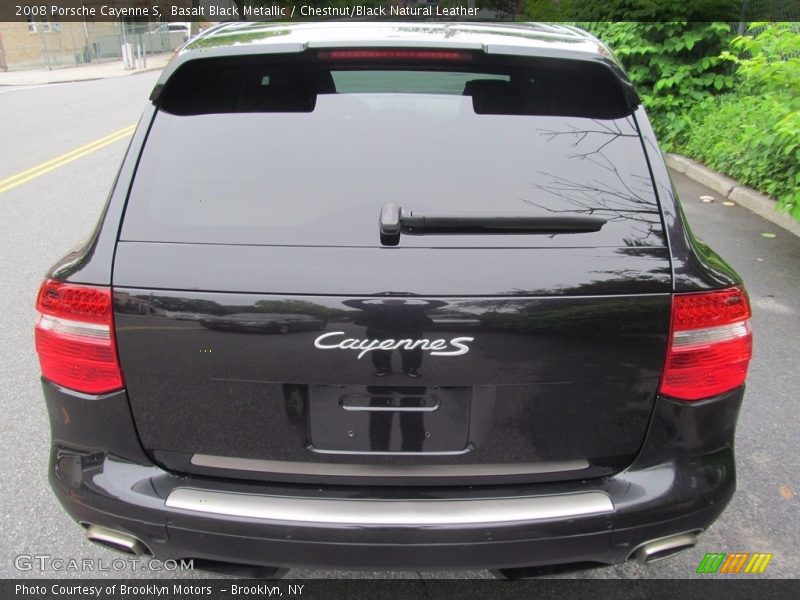 Basalt Black Metallic / Chestnut/Black Natural Leather 2008 Porsche Cayenne S