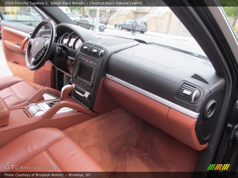 Basalt Black Metallic / Chestnut/Black Natural Leather 2008 Porsche Cayenne S