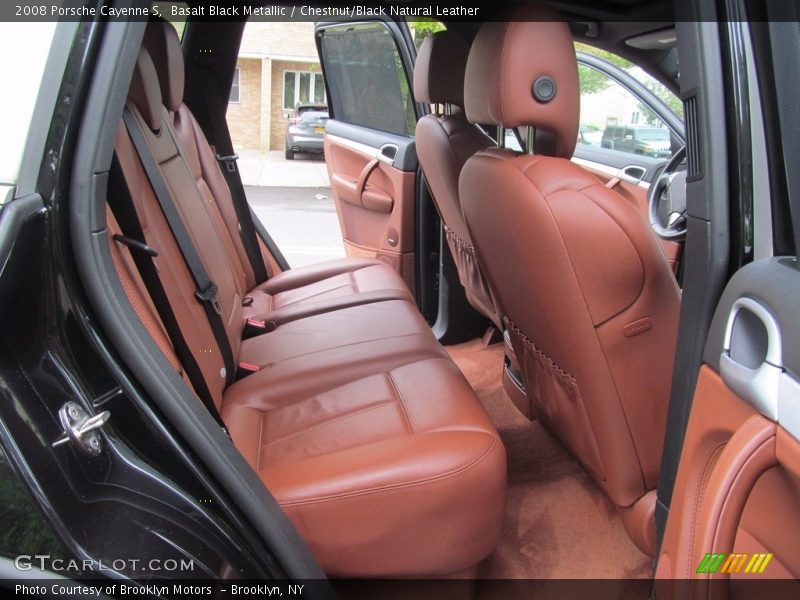 Basalt Black Metallic / Chestnut/Black Natural Leather 2008 Porsche Cayenne S