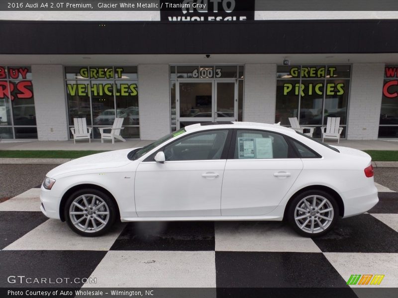 Glacier White Metallic / Titanium Gray 2016 Audi A4 2.0T Premium