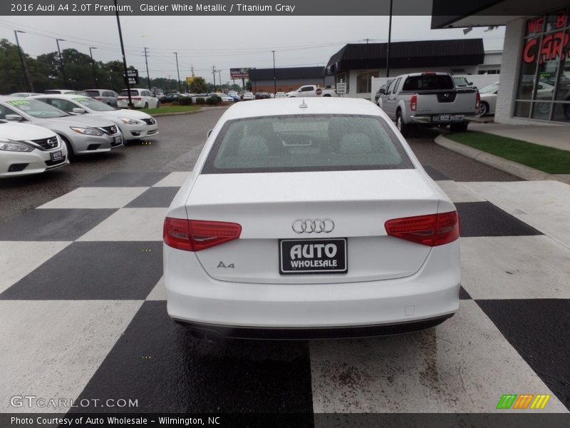 Glacier White Metallic / Titanium Gray 2016 Audi A4 2.0T Premium