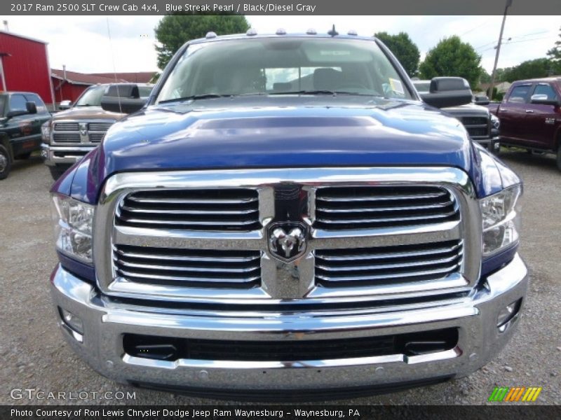 Blue Streak Pearl / Black/Diesel Gray 2017 Ram 2500 SLT Crew Cab 4x4