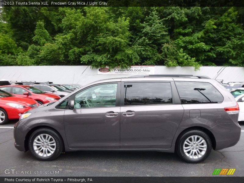 Predawn Gray Mica / Light Gray 2013 Toyota Sienna XLE