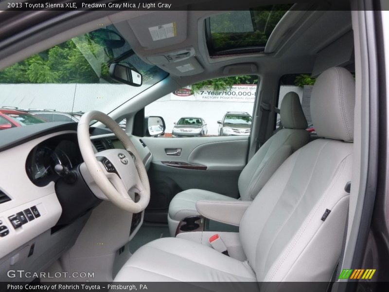 Predawn Gray Mica / Light Gray 2013 Toyota Sienna XLE