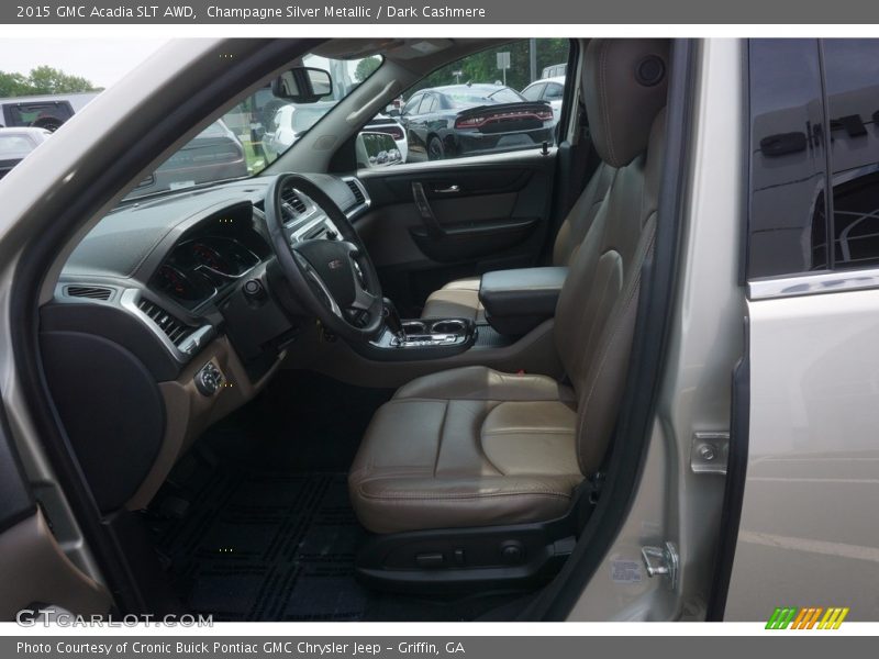 Champagne Silver Metallic / Dark Cashmere 2015 GMC Acadia SLT AWD