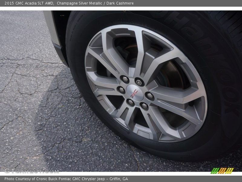 Champagne Silver Metallic / Dark Cashmere 2015 GMC Acadia SLT AWD