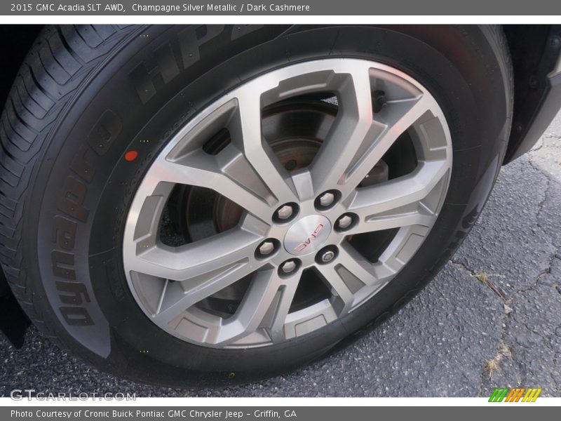 Champagne Silver Metallic / Dark Cashmere 2015 GMC Acadia SLT AWD