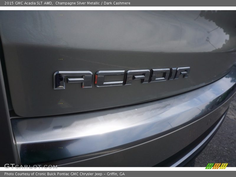 Champagne Silver Metallic / Dark Cashmere 2015 GMC Acadia SLT AWD