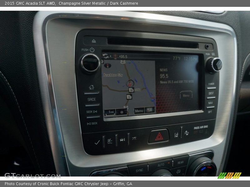 Champagne Silver Metallic / Dark Cashmere 2015 GMC Acadia SLT AWD