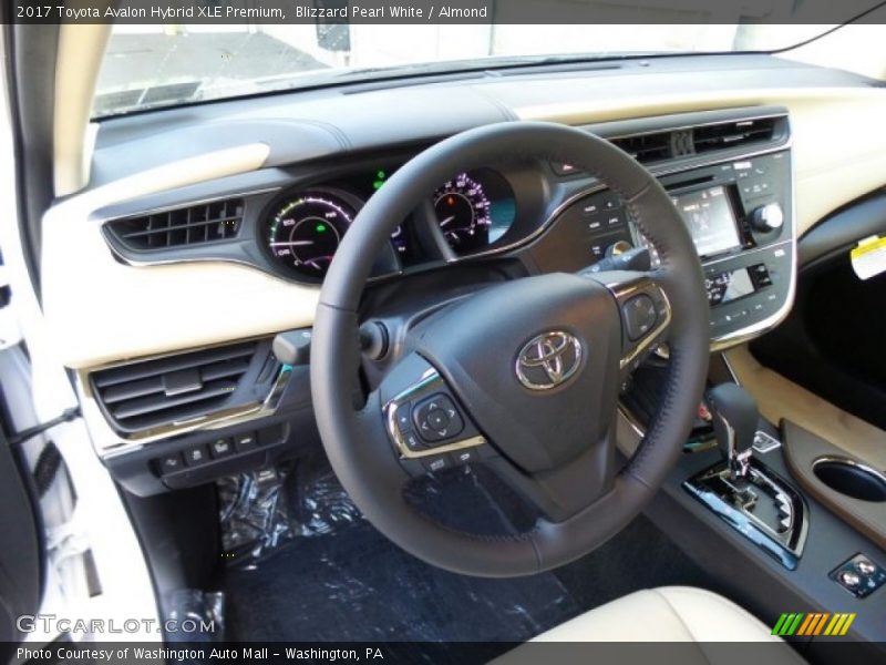 Blizzard Pearl White / Almond 2017 Toyota Avalon Hybrid XLE Premium