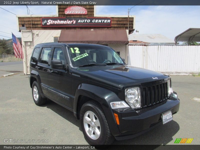 Natural Green Pearl / Dark Slate Gray 2012 Jeep Liberty Sport