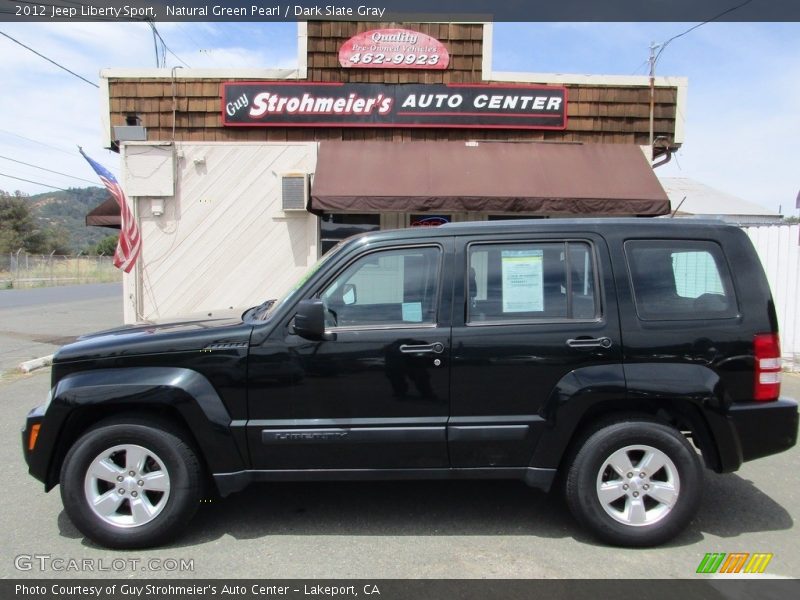 Natural Green Pearl / Dark Slate Gray 2012 Jeep Liberty Sport
