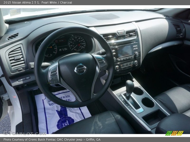 Pearl White / Charcoal 2015 Nissan Altima 2.5 S