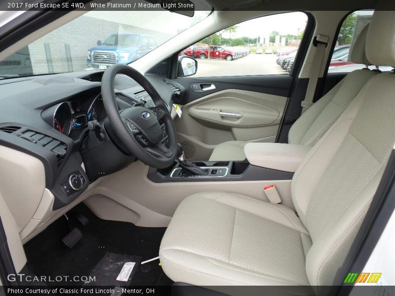 White Platinum / Medium Light Stone 2017 Ford Escape SE 4WD