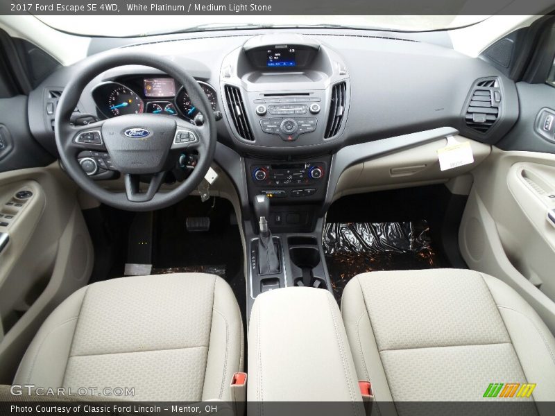 White Platinum / Medium Light Stone 2017 Ford Escape SE 4WD