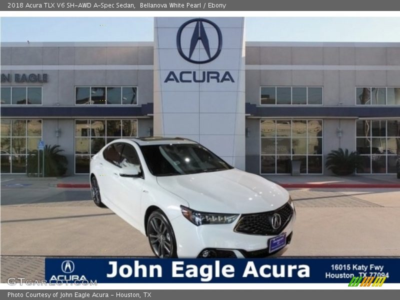 Bellanova White Pearl / Ebony 2018 Acura TLX V6 SH-AWD A-Spec Sedan