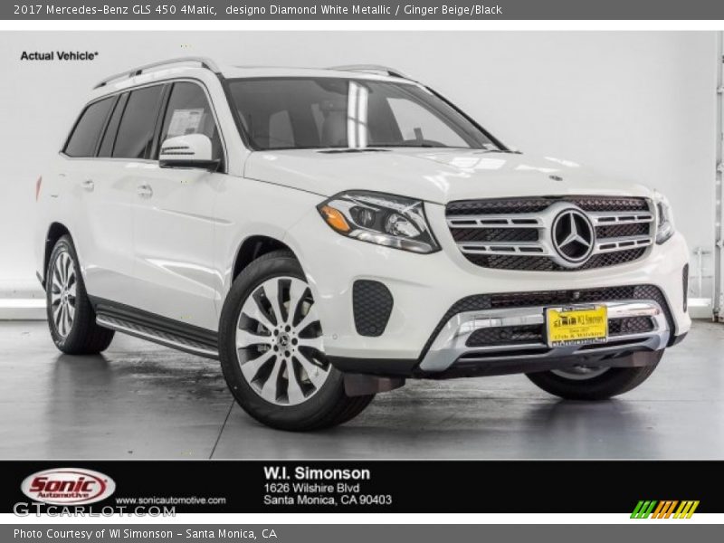 designo Diamond White Metallic / Ginger Beige/Black 2017 Mercedes-Benz GLS 450 4Matic