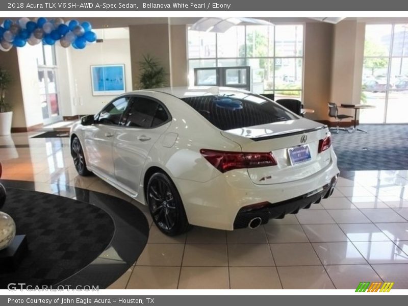 Bellanova White Pearl / Ebony 2018 Acura TLX V6 SH-AWD A-Spec Sedan