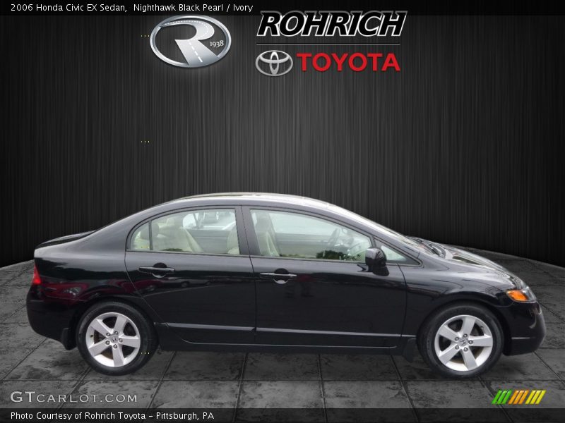 Nighthawk Black Pearl / Ivory 2006 Honda Civic EX Sedan