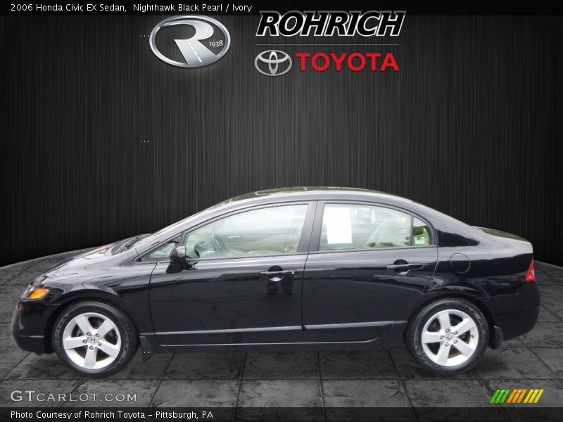 Nighthawk Black Pearl / Ivory 2006 Honda Civic EX Sedan
