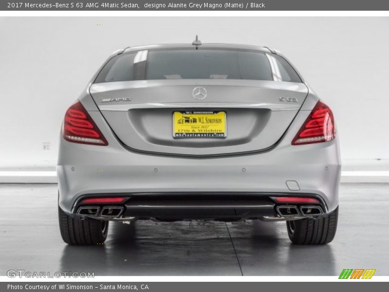 designo Alanite Grey Magno (Matte) / Black 2017 Mercedes-Benz S 63 AMG 4Matic Sedan