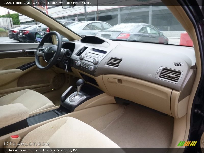 Nighthawk Black Pearl / Ivory 2006 Honda Civic EX Sedan