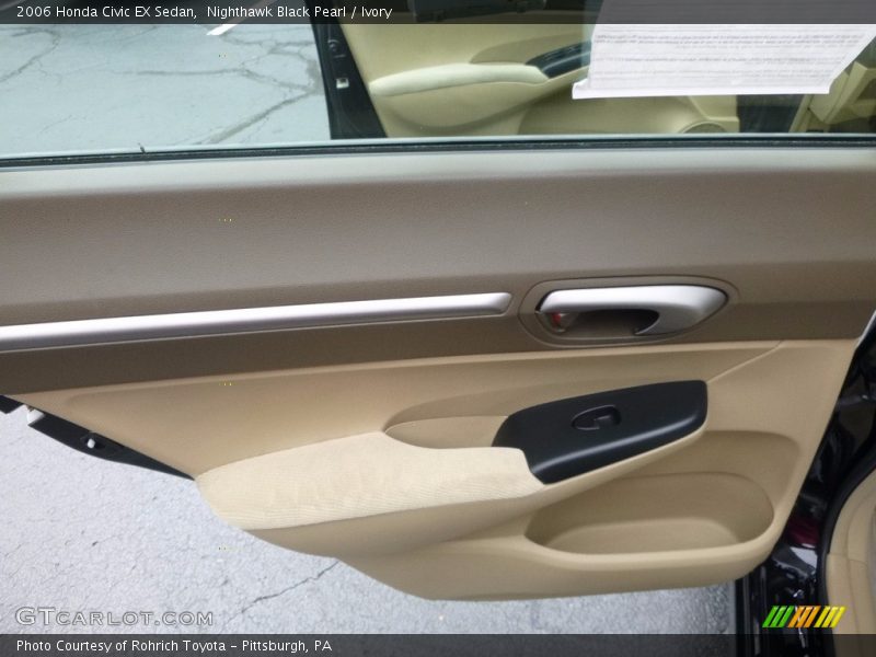 Nighthawk Black Pearl / Ivory 2006 Honda Civic EX Sedan