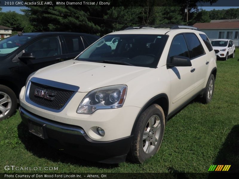 White Diamond Tricoat / Ebony 2010 GMC Acadia SLE AWD