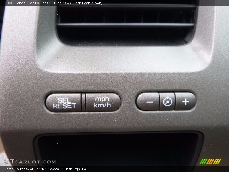 Nighthawk Black Pearl / Ivory 2006 Honda Civic EX Sedan