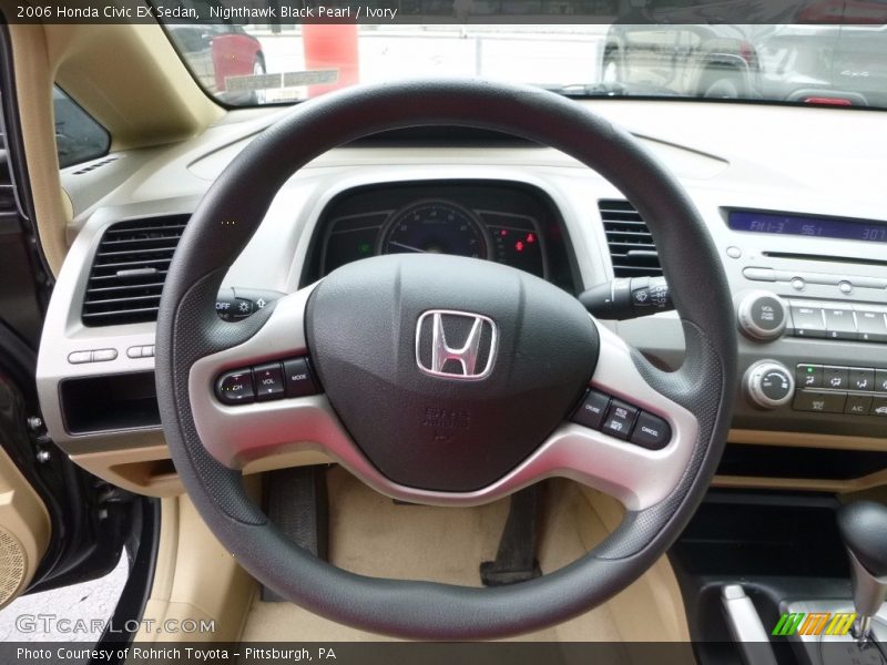 Nighthawk Black Pearl / Ivory 2006 Honda Civic EX Sedan