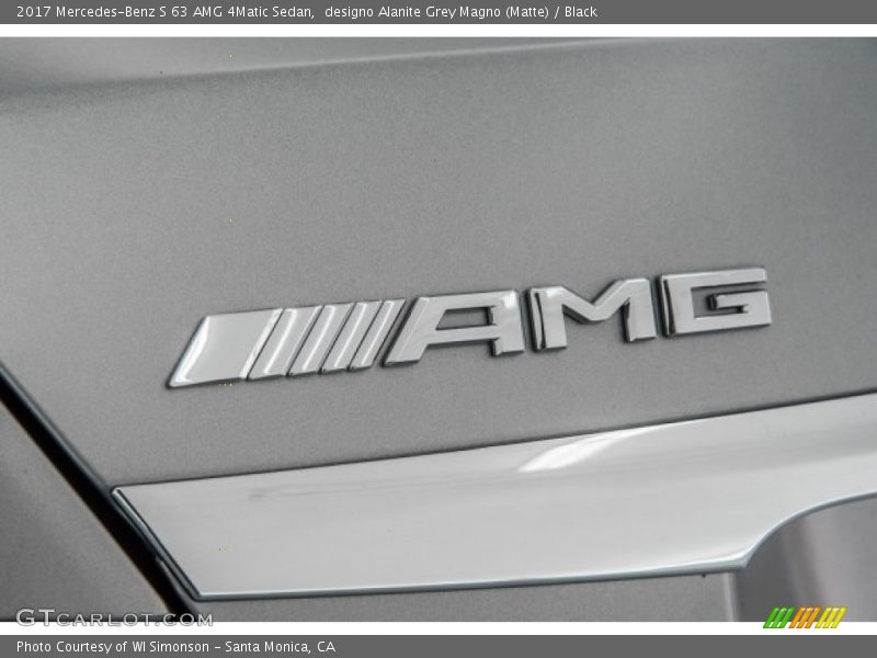 designo Alanite Grey Magno (Matte) / Black 2017 Mercedes-Benz S 63 AMG 4Matic Sedan
