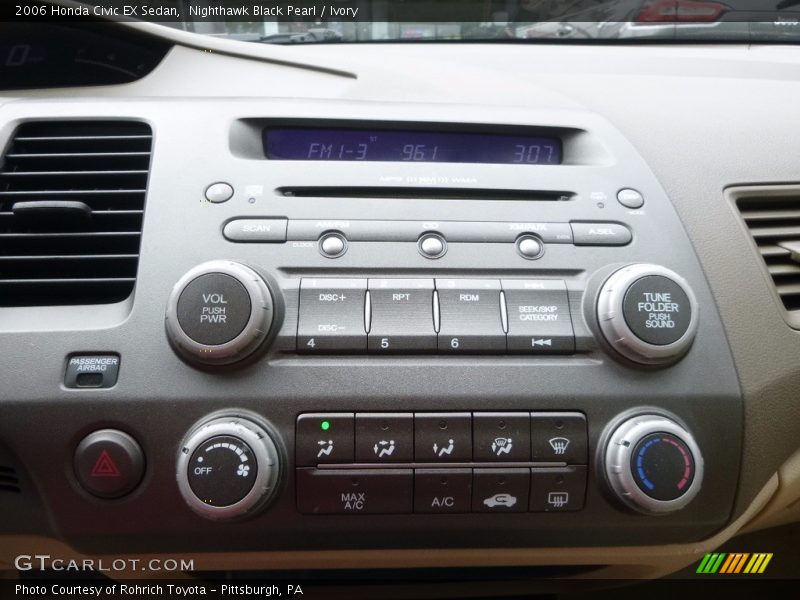 Nighthawk Black Pearl / Ivory 2006 Honda Civic EX Sedan