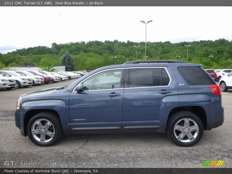 Steel Blue Metallic / Jet Black 2012 GMC Terrain SLT AWD
