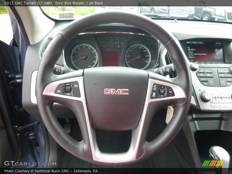 Steel Blue Metallic / Jet Black 2012 GMC Terrain SLT AWD