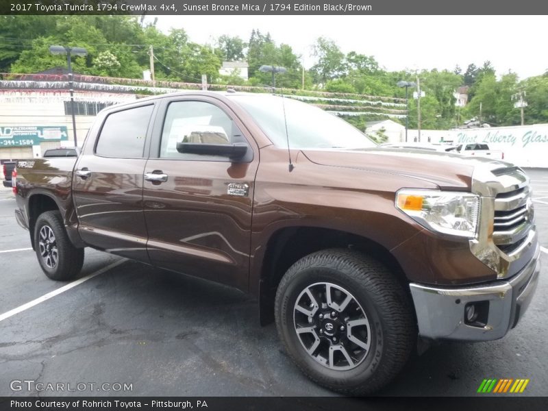 Sunset Bronze Mica / 1794 Edition Black/Brown 2017 Toyota Tundra 1794 CrewMax 4x4