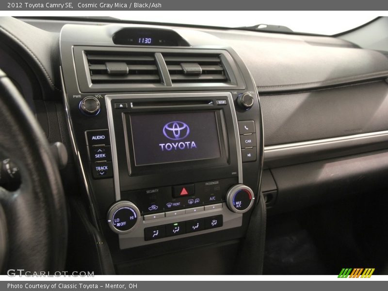 Cosmic Gray Mica / Black/Ash 2012 Toyota Camry SE
