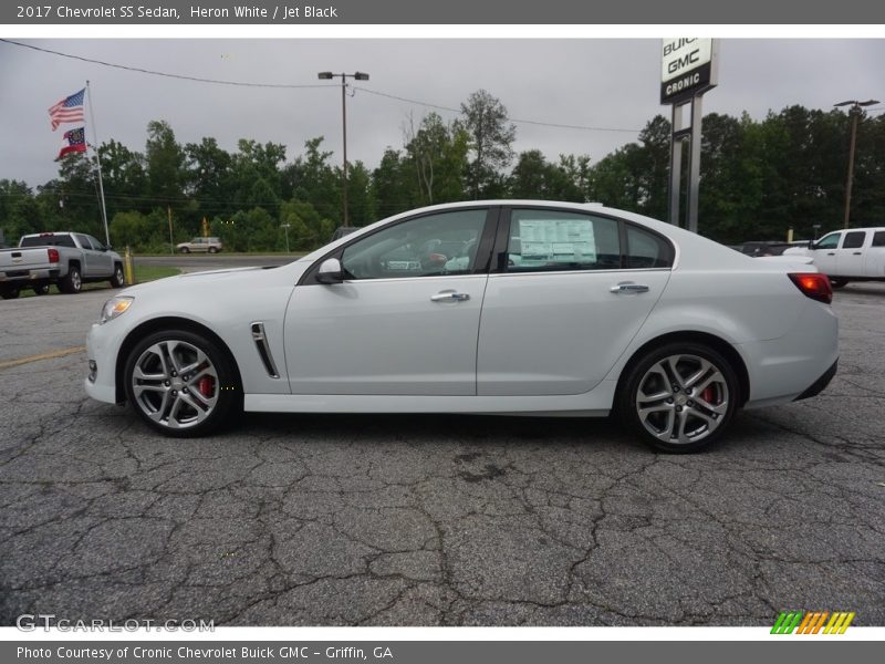 Heron White / Jet Black 2017 Chevrolet SS Sedan